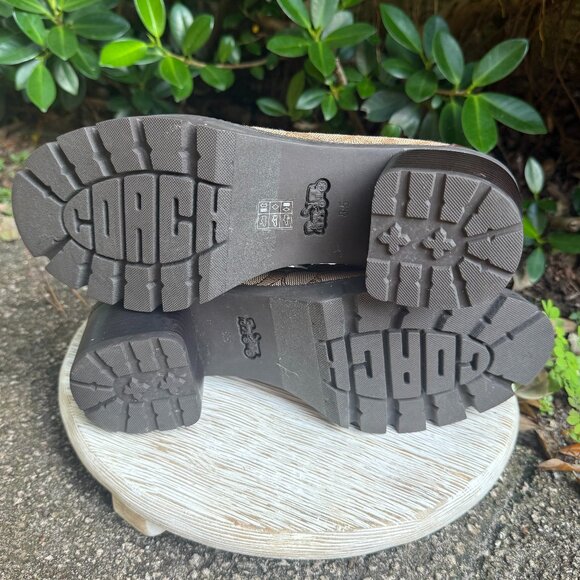 COACH COLLEEN LOAFER 8.5 SIGNATURE MONOGRAM JACQUARD Women's Retro Preppy New - Picture 10 of 12